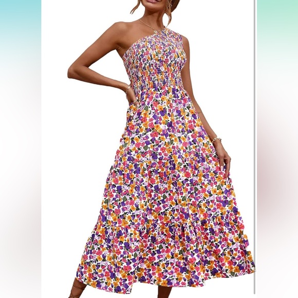 Floral One Shoulder Sundress - Picture 7 of 14